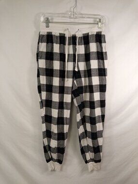 Stars Above Junior's White and Plaid Pajama Bottoms Sz XS